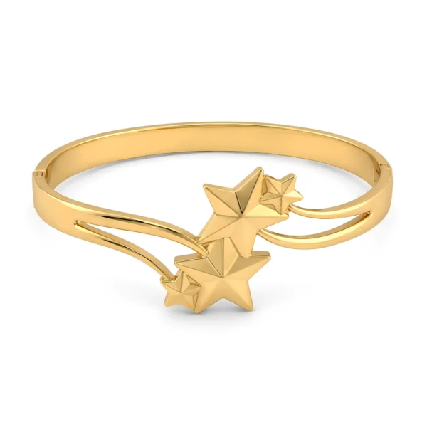 Gold Plated Star Bangle Bracelet