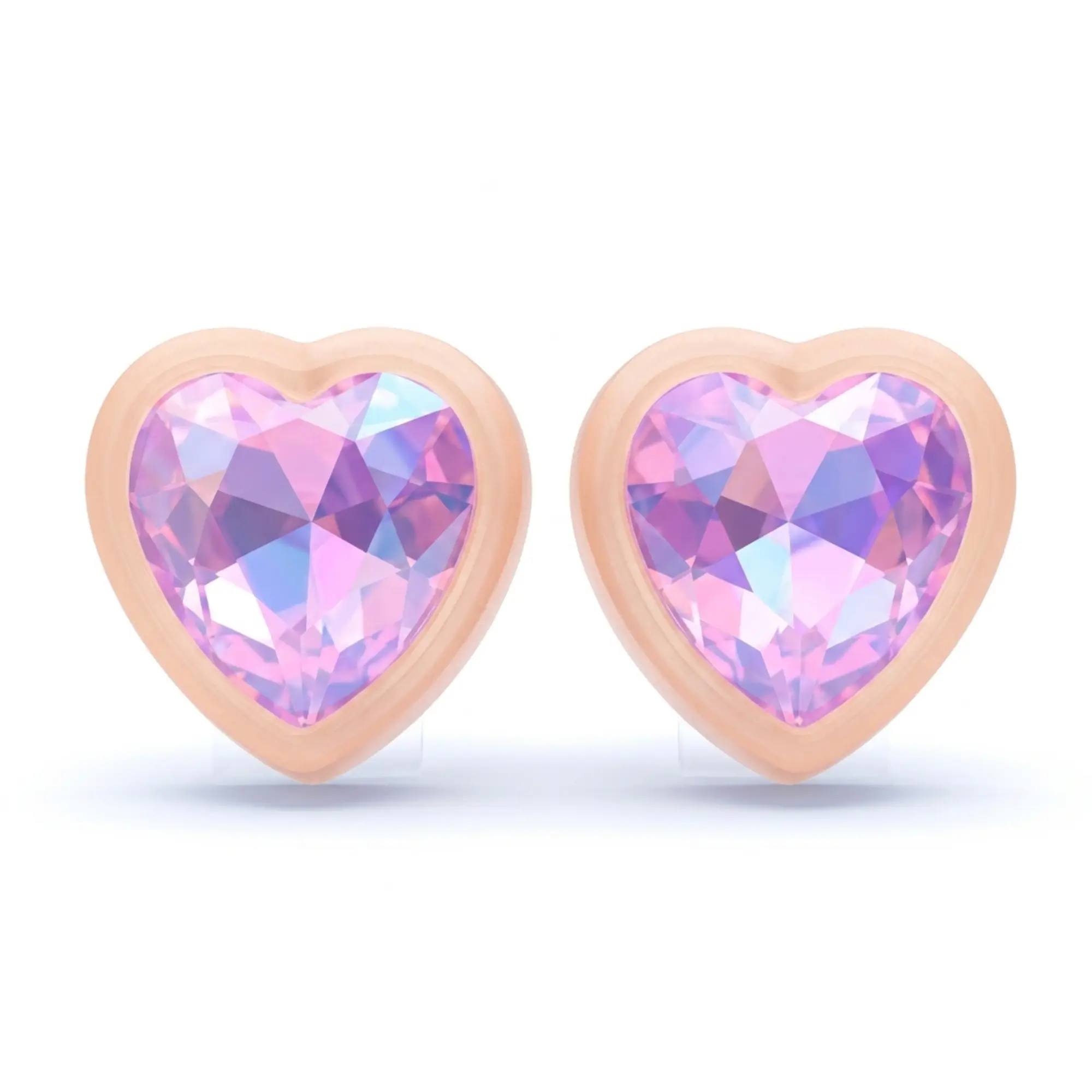 Heartfelt Haute Pink Paparazzi Earring on white bg