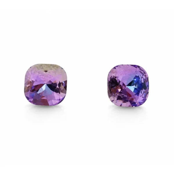 Lavender Shimmer Kate Spade Square Stud Earring on white bg