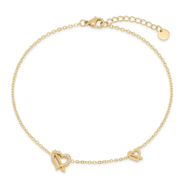 Minimalist Heart Chain Bracelet for Women and Girls