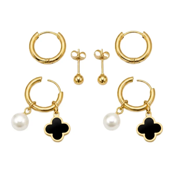 Korean Style Gold Hoop Earrings