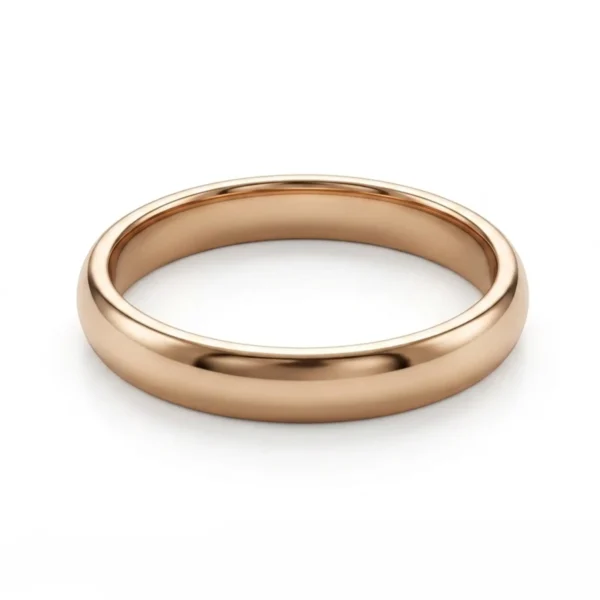 Timeless Plain Gold Band Ring on white bg