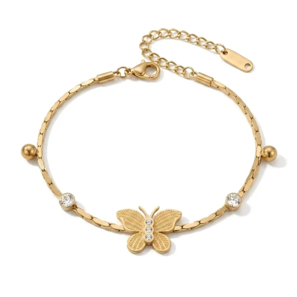 Gold-Plated-Butterfly-Bracelet-for-Women-with-Stones
