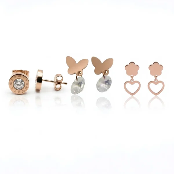 Rose-Gold-Stylish-Combo-Earrings-Set-for-Women-3-Pairs