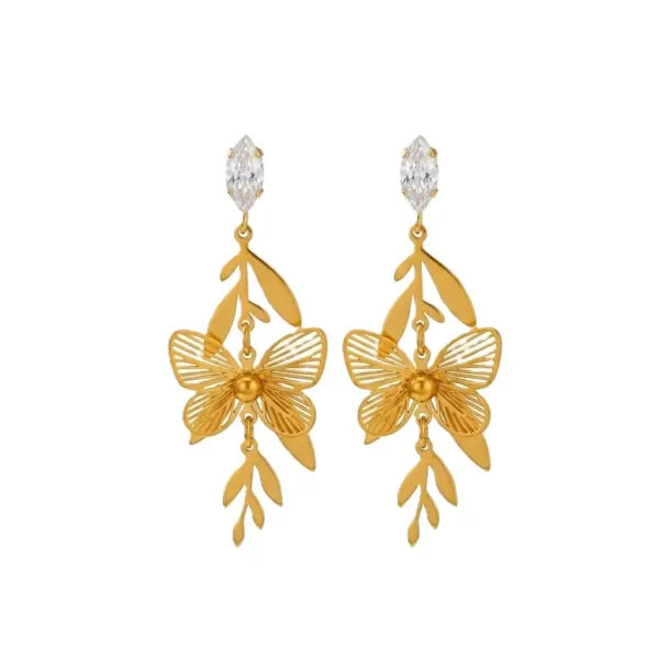 Stylish-Butterfly-Earrings-for-Women-Party-Wear-Statement-Gold-Earrings