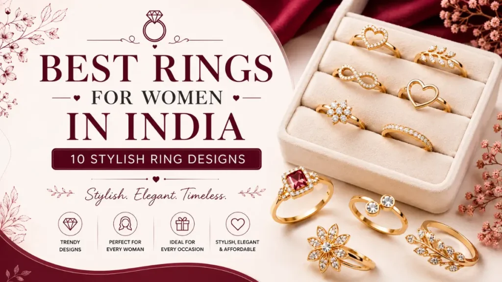 Best rings for women in India featuring stylish heart, floral, adjustable, and statement ring designs
