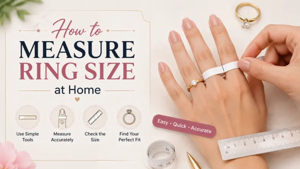 How to measure ring size at home using a paper strip and ruler for an accurate ring fit
